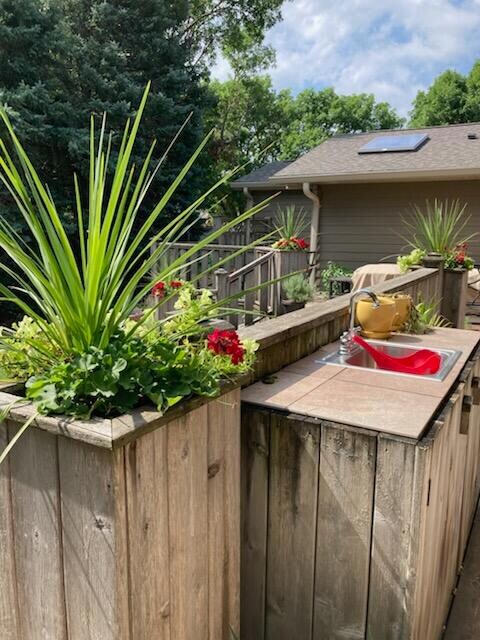 Built-in's on  back Deck