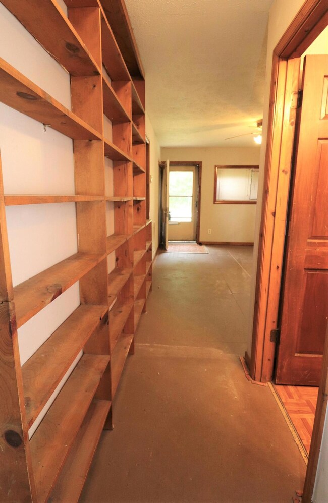 Hall with custom shelving