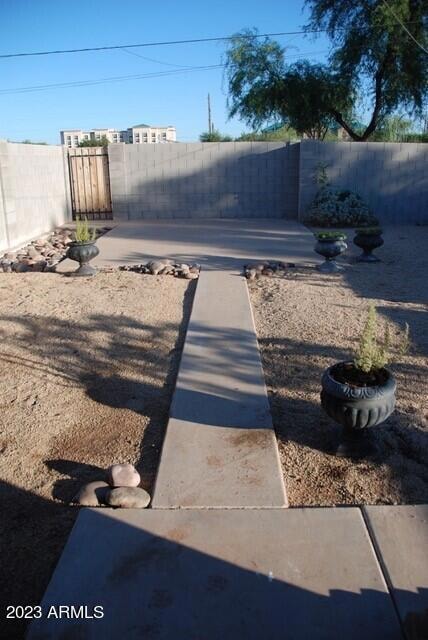 Backyard of front unit