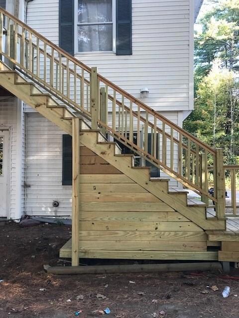 Updated stairs with storage below....