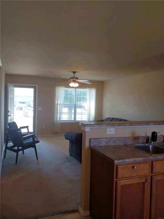 From the kitchen to the front door.