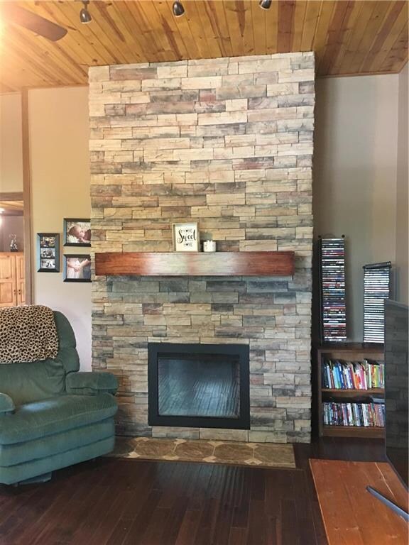 Front room with electric fireplace