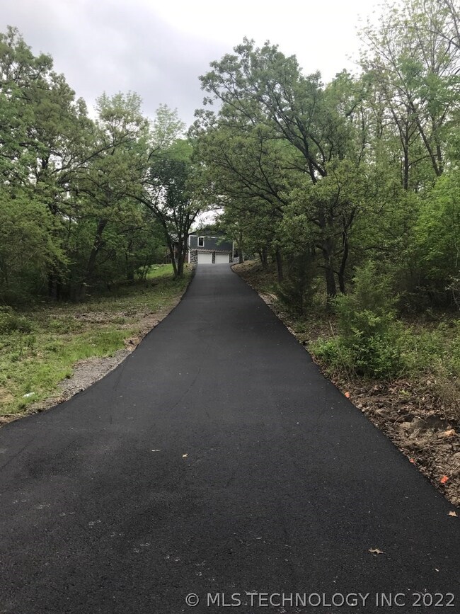 Brand new driveway up hill to home