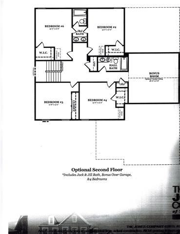 This is our Jefferson standard second floor plan.