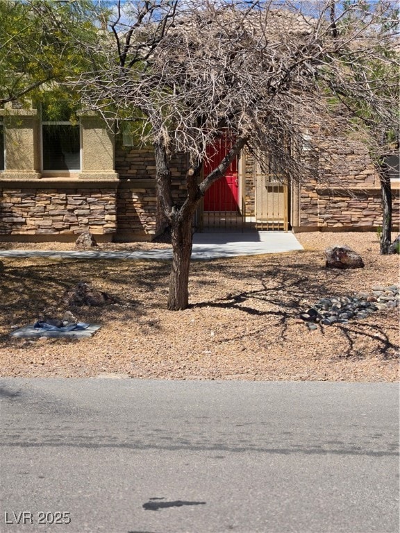 View from the street of the front of the house.