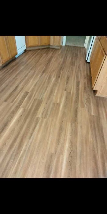 Sellers just installed this new flooring in the ki