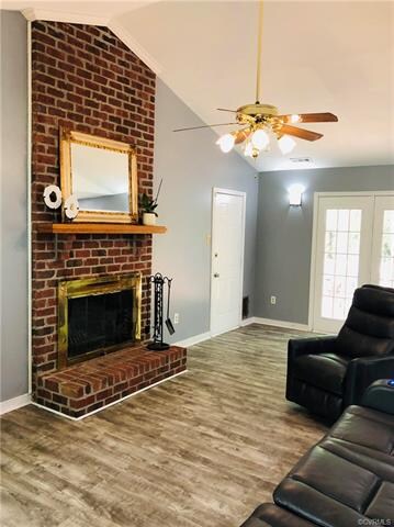 Wood Burning Fireplace