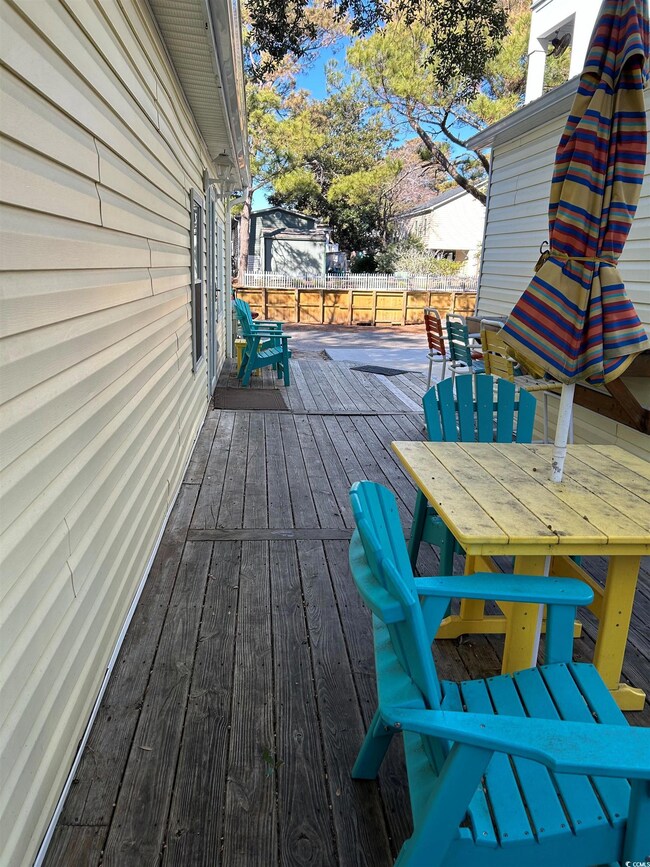View of wooden terrace