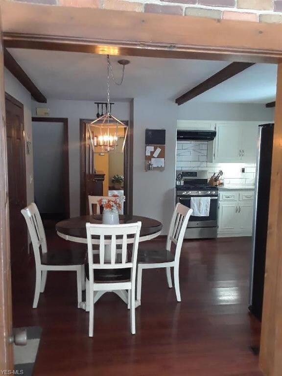 View of the kitchen from the sun room