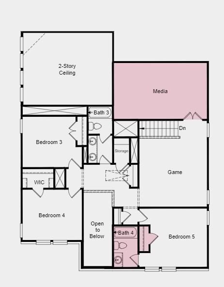 Structural options include: Bathroom 4, media room