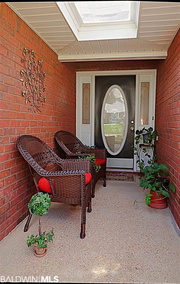 Covered front porch entry