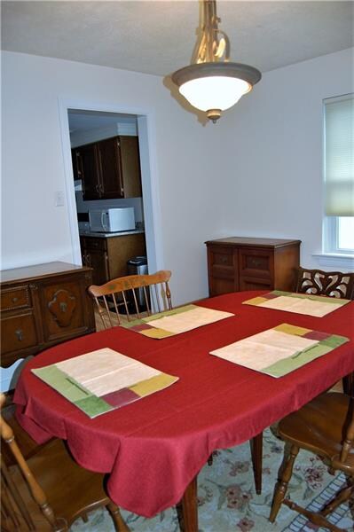 Dining room located just of the kitchen