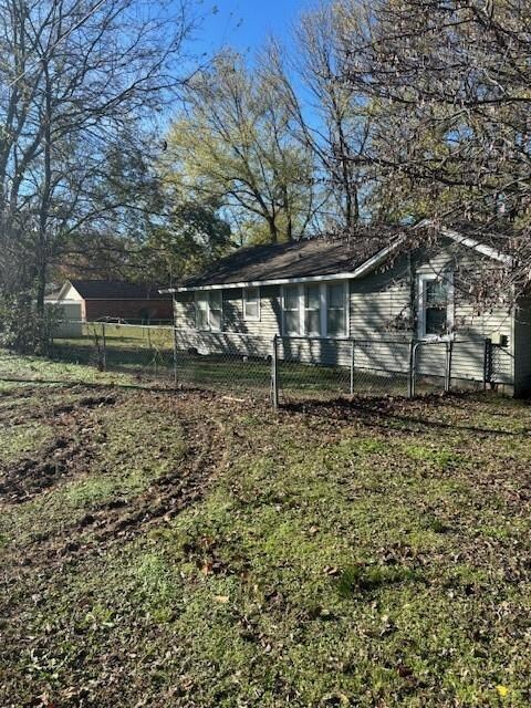 View of fenced yard