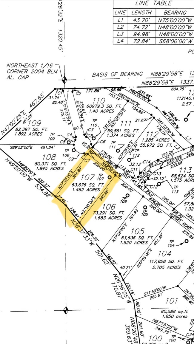 PLAT LOT 107