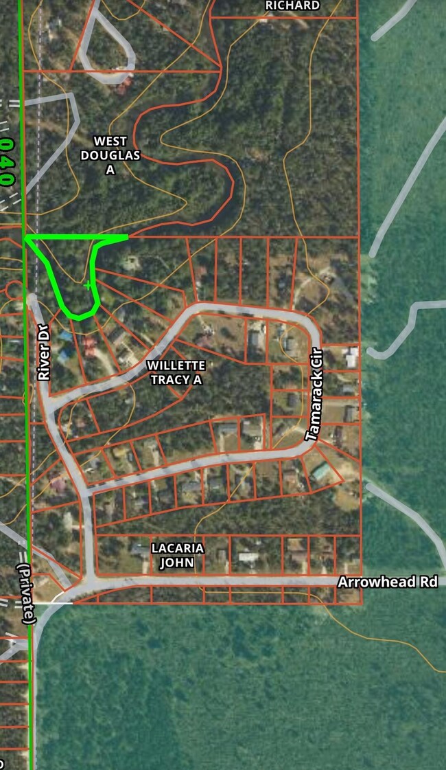 river area highlighted