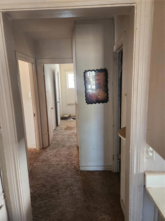 Hall with carpet floors