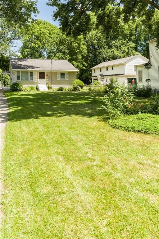 Set back from the street, this home is peaceful an
