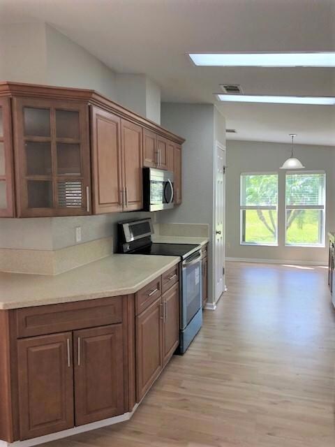 kitchen and dining area