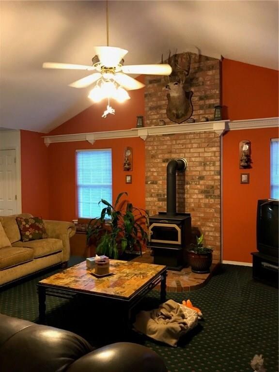 Large Living room opens up to the eat -in kitchen
