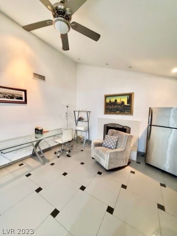 Spacious Family Room with Wood Burning Fire place