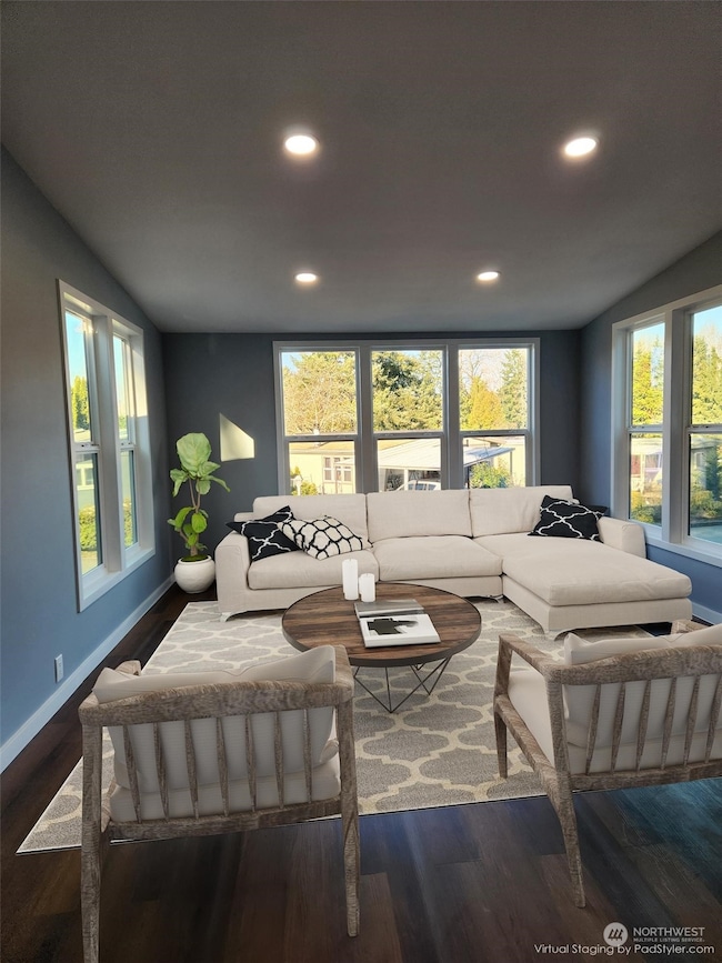 Digital staged living room