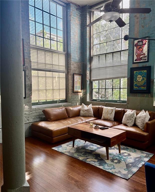 Cozy raised den with 3-sided view of courtyard!