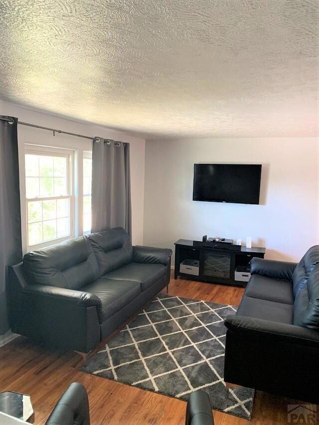 Living Room with hardwood floors