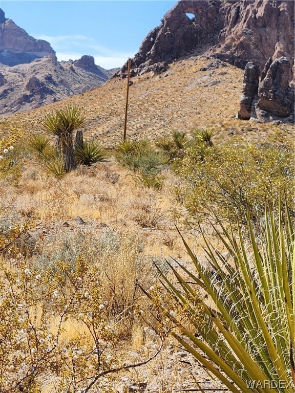 View of mountain feature
Power pole at rear of pr