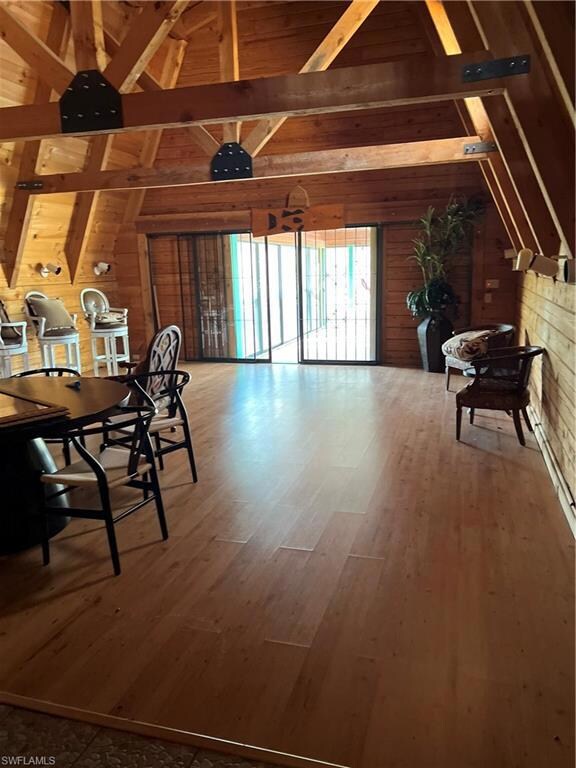 Dining area featuring hardwood / wood-style floors