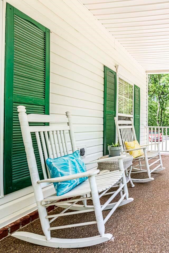 Enjoy your days sittin in the rocking chairs or swinging on the front porch swing while watching the wildlife and the view of your own private 2-acre pond.