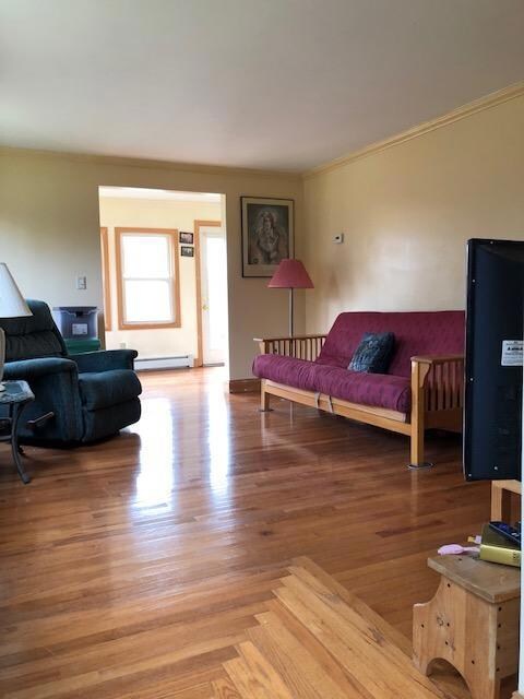 Hardwood floors throughout.