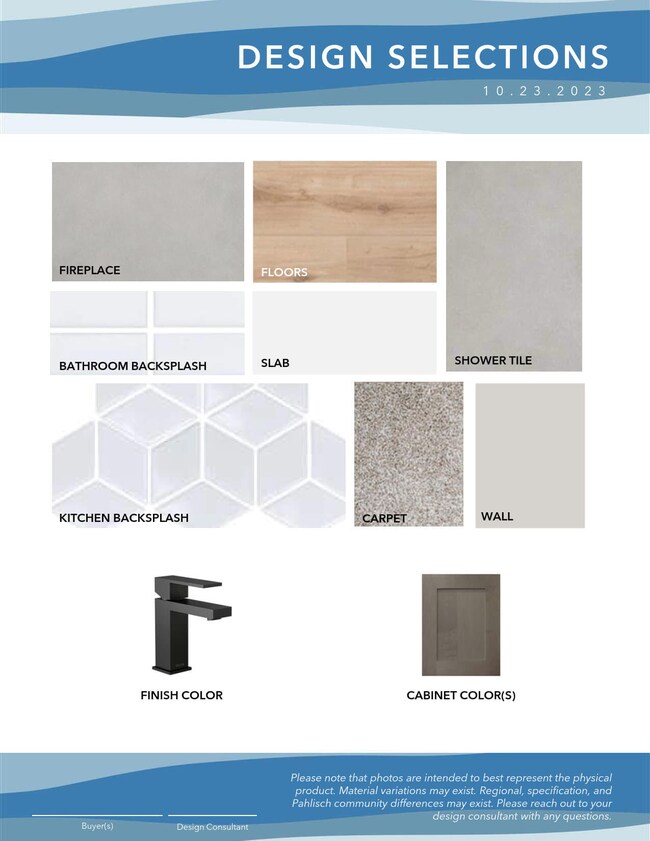 Interior color selections