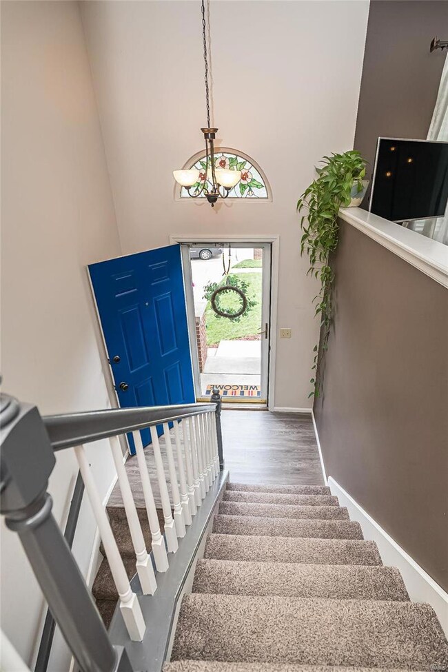 Bright open two story entry foyer