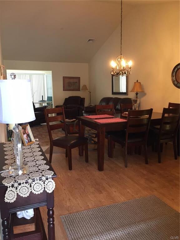 Open Concept Dining room and Living room. Sliding 