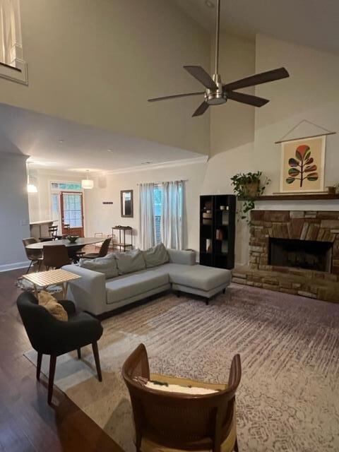 GREAT ROOM FROM STAIRCASE