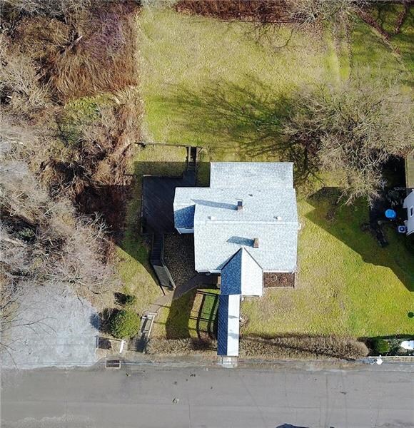 overhead view of house  double lot and off street 