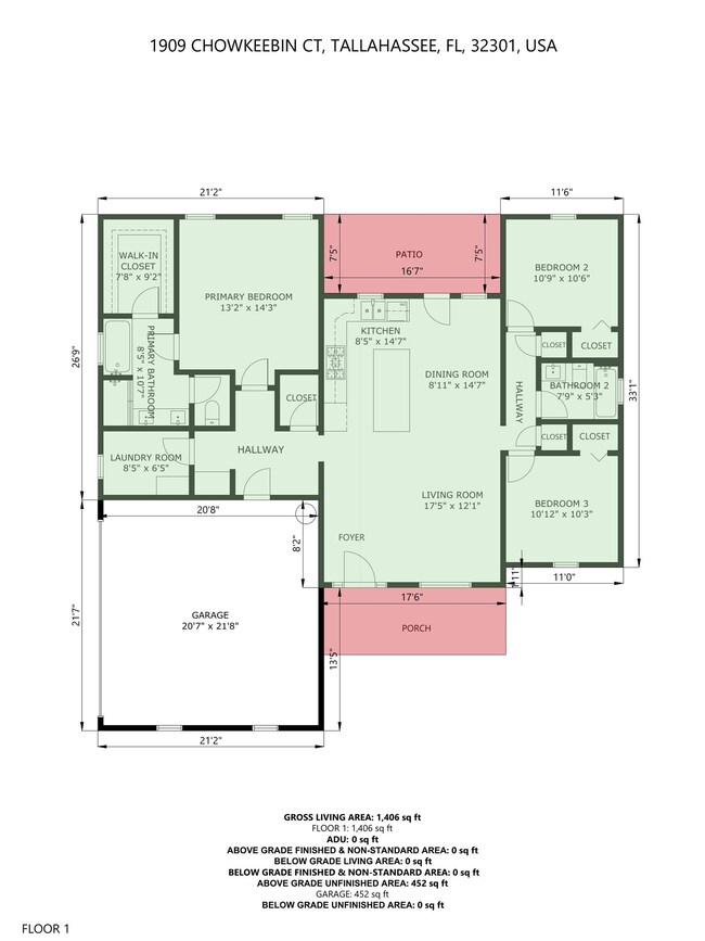 1909 Chowkeebin Ct, Tallahassee, FL 32301 - photo 2