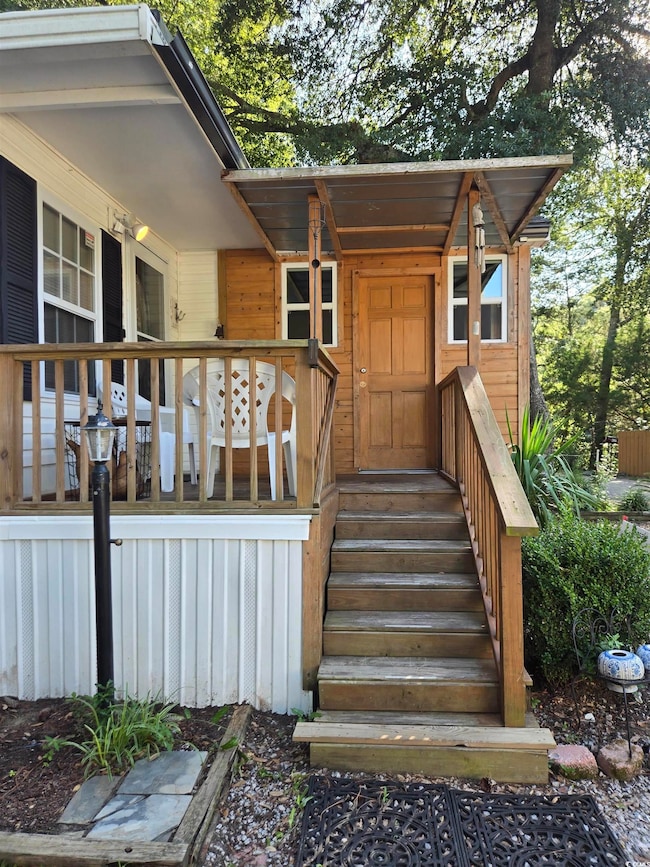 View of exterior entry