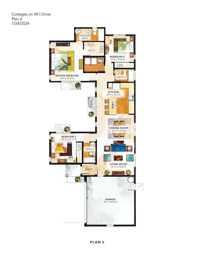 Cottages on Alii Drive-Plan 4
