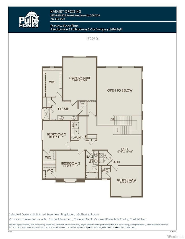 Upper Level Floorplan