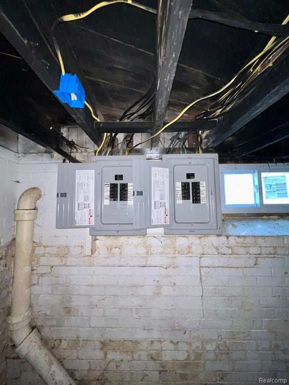 Utility room with electric panel