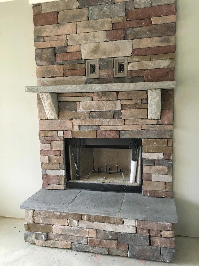 Stone fireplace in Great room 