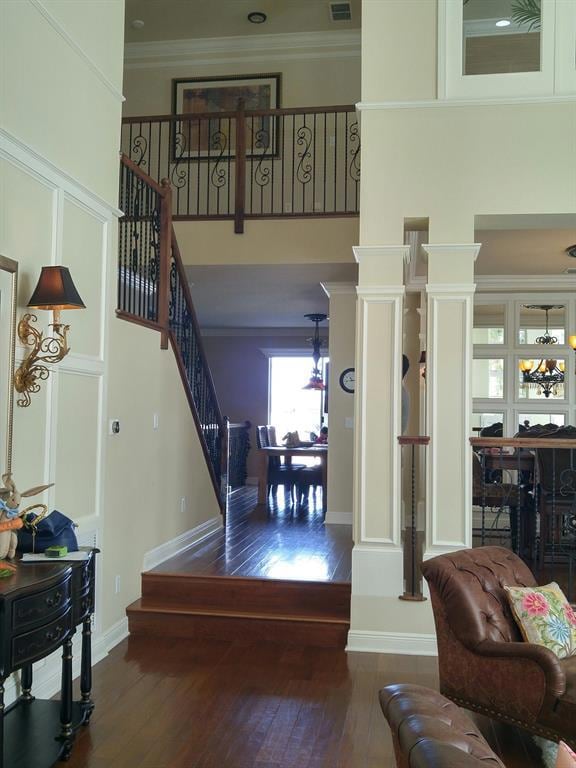 Living room looking towards kitchen
