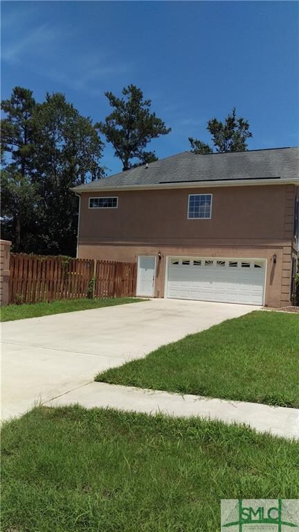 Corner lot with side garage