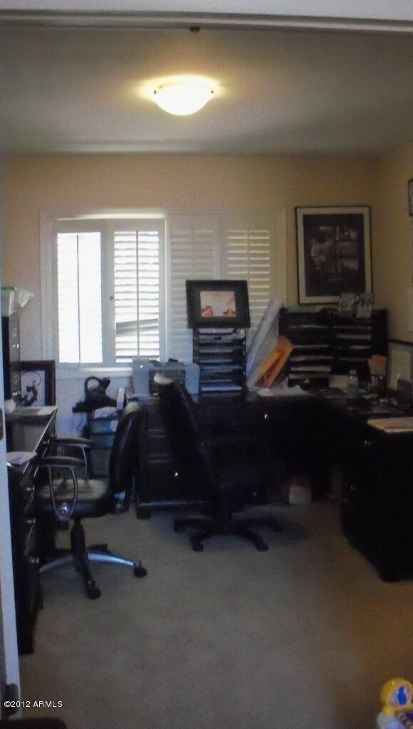 Dining room being used as an office