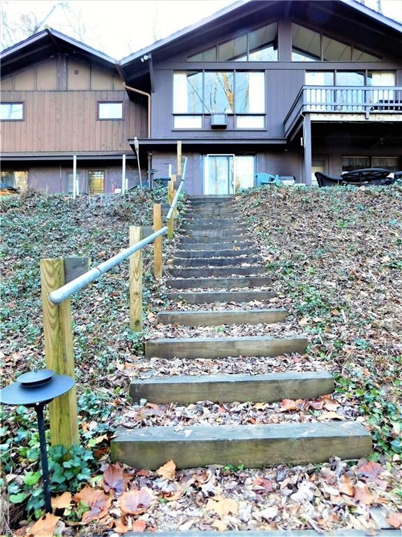 Steps and handrail that help lead you down to your
