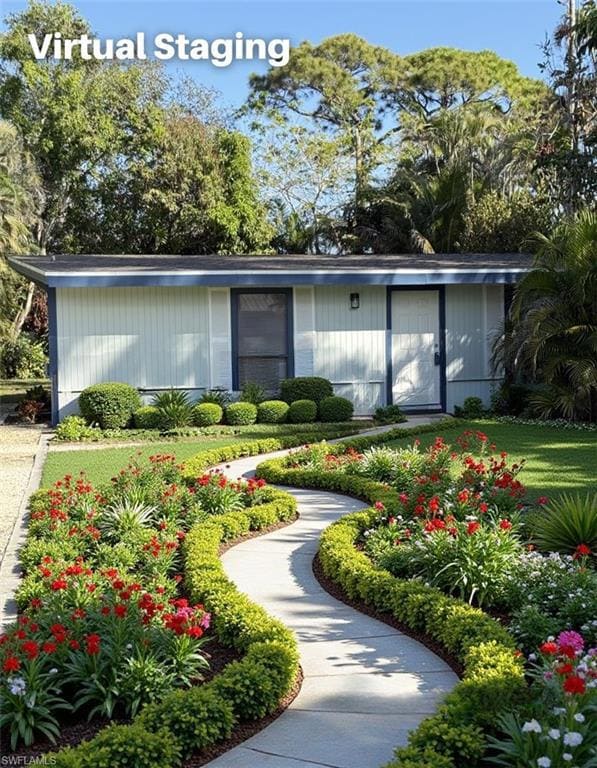 Virtual front yard landscaping