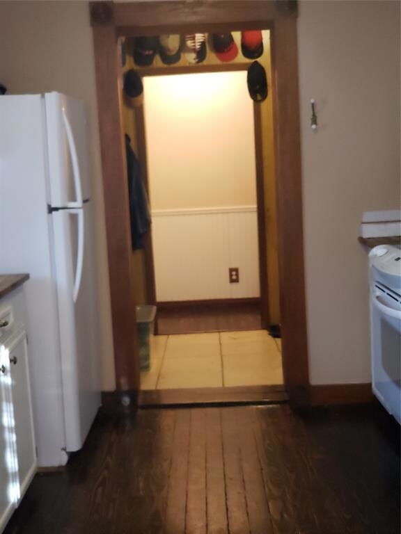 Kitchen view toward the back porch entry