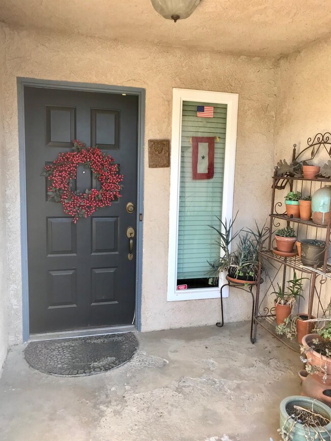 Front entrance says, 