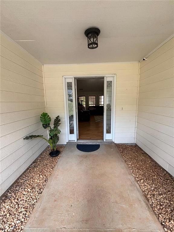 View of exterior entry